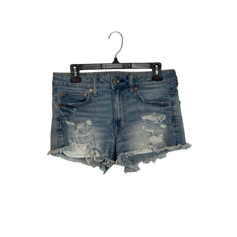 American Eagle High-Rise Festival distressed Jean shorts - 8